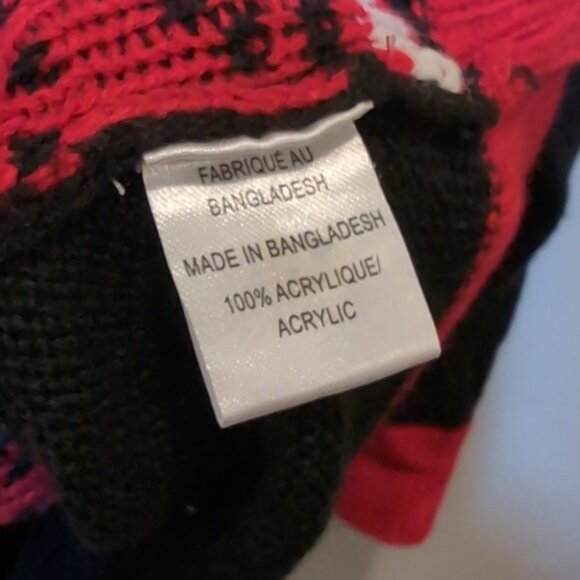 Ugly Christmas Sweater Fleece Llama Holiday Party Funny Drink Holder Pocket Knit - Picture 12 of 13